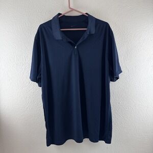 Nike Polo Shirt Mens XXL Blue Short Sleeve